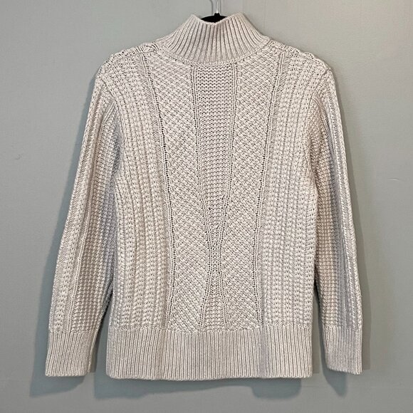 New Reiss Wynn High-Neck Cable Knit Jumper Sweater Slate Grey XS​ $255 - Picture 5 of 9